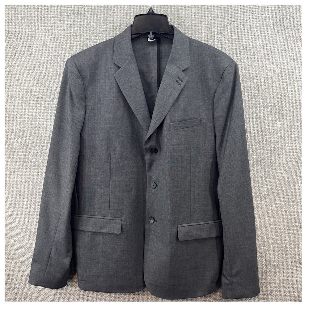 The Kooples Mens 42R 52 EU Charcoal Grey 100% Wool 3 Button Blazer Lined New!